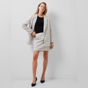 French Connection Effie Boucle Zippered Skirt NWT Size 10 BLUEBELL